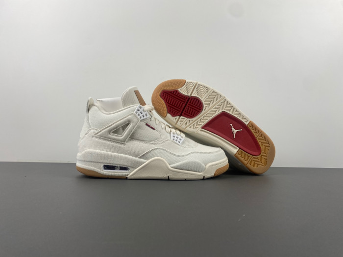 levi s x air jordan 4 retro white De*1m ao2571-100