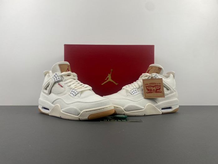 levi s x air jordan 4 retro white De*1m ao2571-100