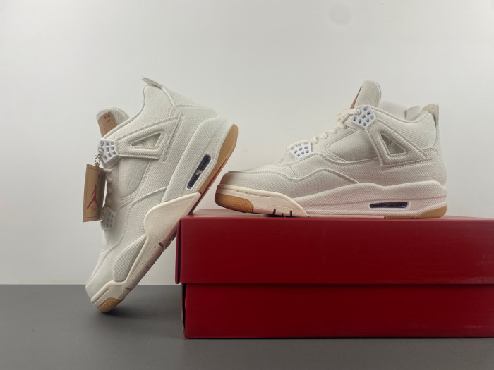 levi s x air jordan 4 retro white De*1m ao2571-100