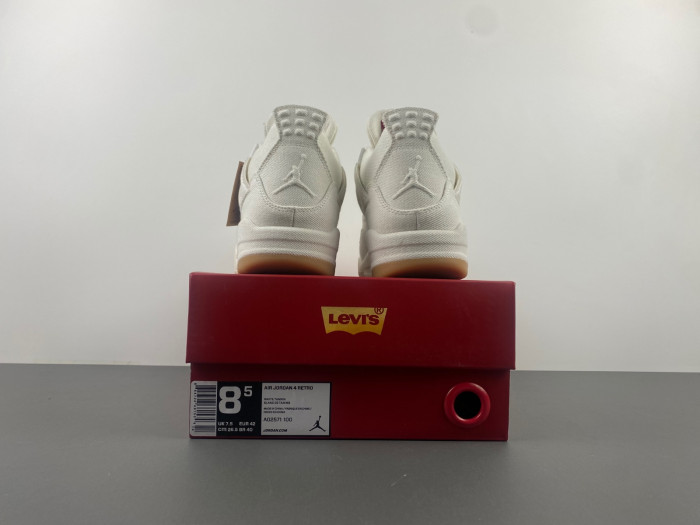 levi s x air jordan 4 retro white De*1m ao2571-100
