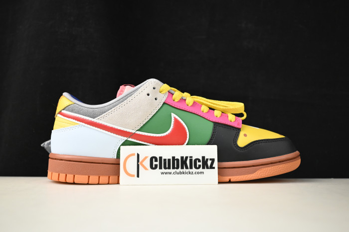 nike dunk low "what the s*per mario" cusT0m dh0952-100