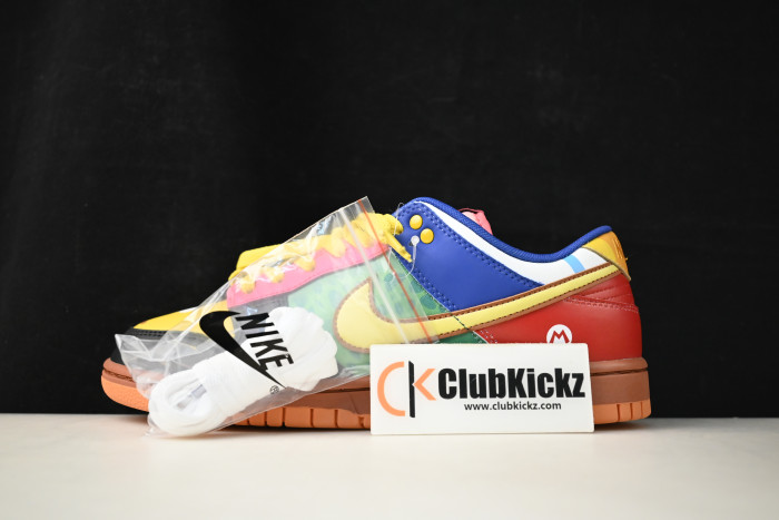 nike dunk low "what the s*per mario" cusT0m dh0952-100