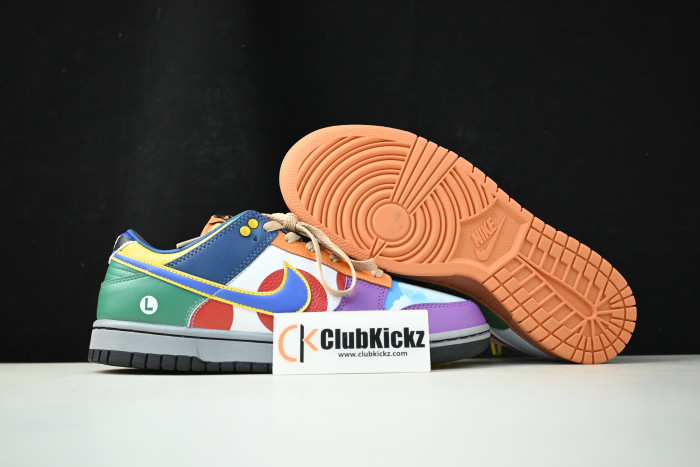 nike dunk low "what the s*per mario" cusT0m dh0952-100