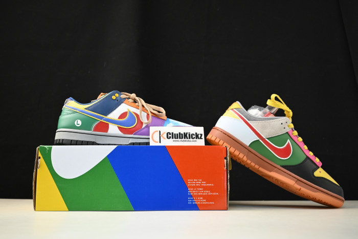 nike dunk low "what the s*per mario" cusT0m dh0952-100