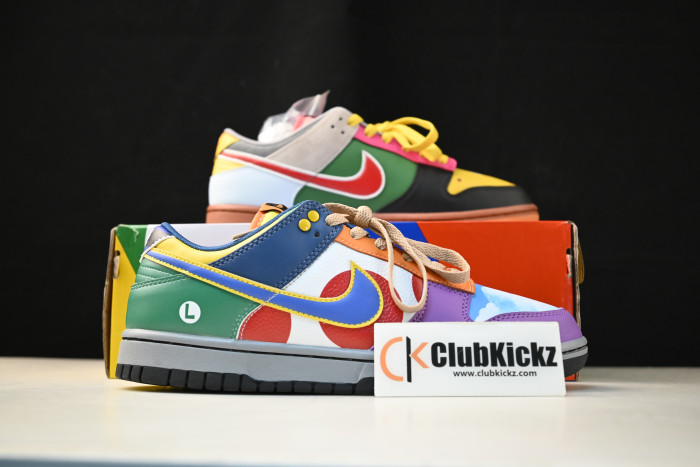 nike dunk low "what the s*per mario" cusT0m dh0952-100