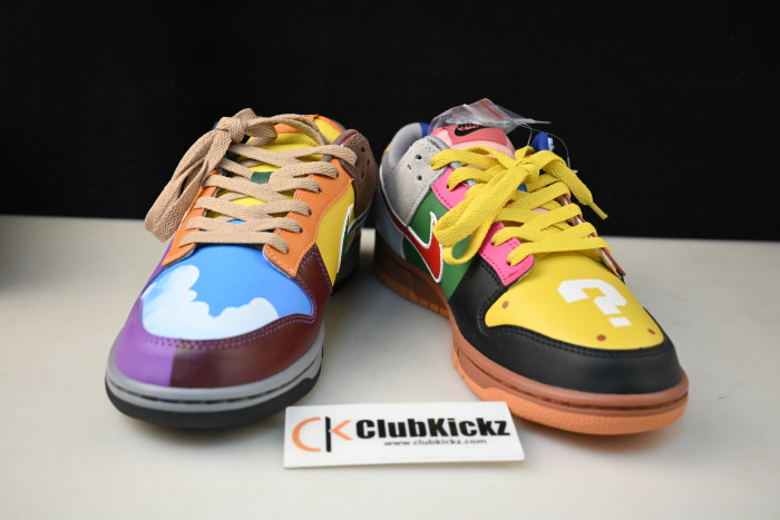 nike dunk low "what the s*per mario" cusT0m dh0952-100