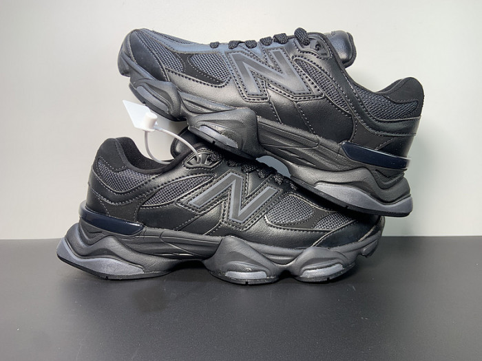 new Ba1an*e 9060 triple black leather u9060nri