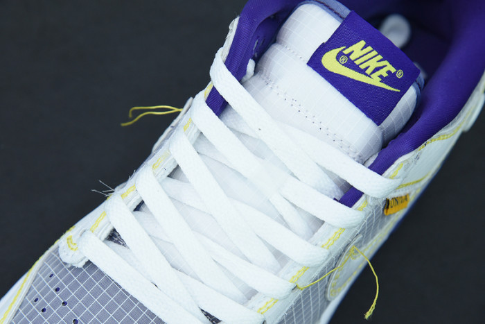 Union LA x Nike SB Dunk Low White Purple Metallic Sliver DJ9649-500