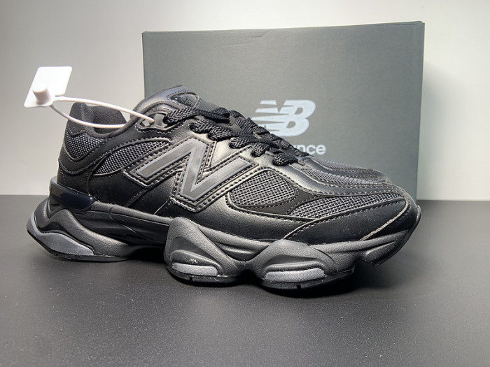 new Ba1an*e 9060 triple black leather u9060nri