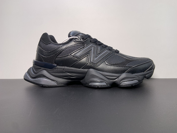new Ba1an*e 9060 triple black leather u9060nri