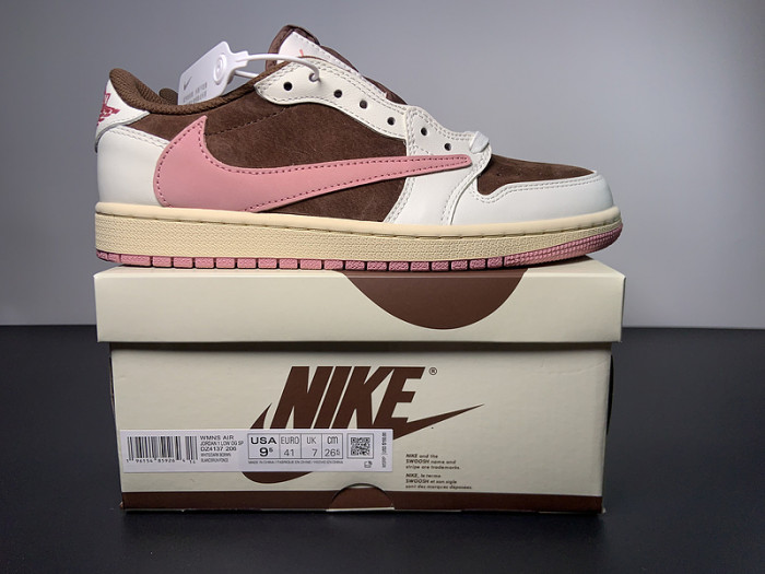 travis scott x air jordan 1 low og dark pony pink oxF0rd dz4137-206